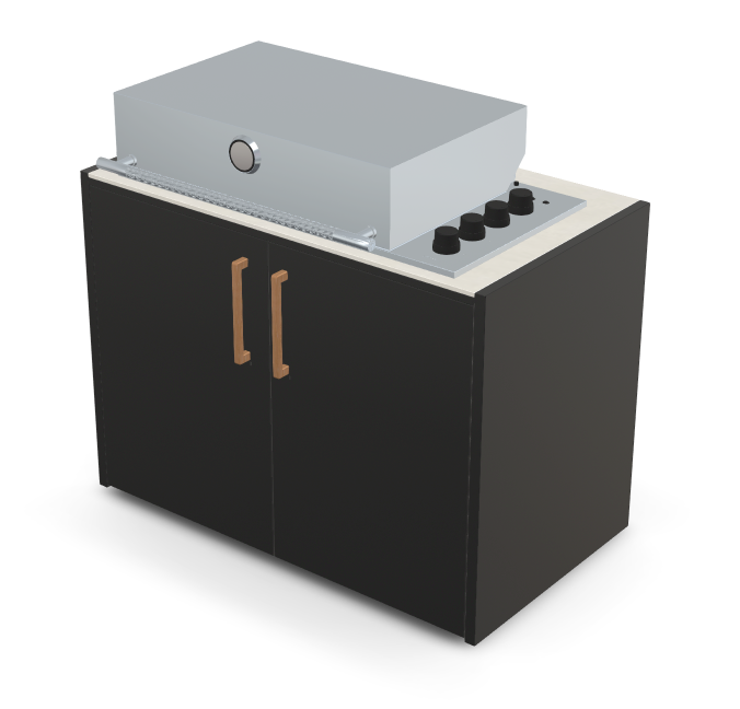 Brabura Box-Q 4-Brenner Edelstahl