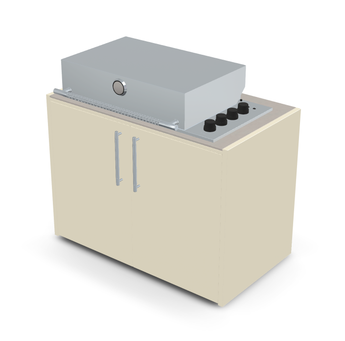 Brabura Box-Q 4-Brenner Edelstahl