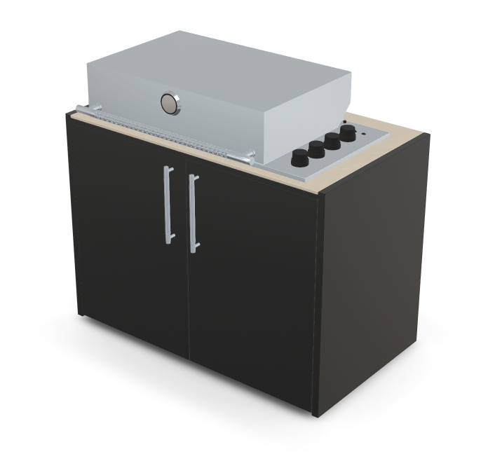 Brabura Box-Q 4-Brenner Edelstahl