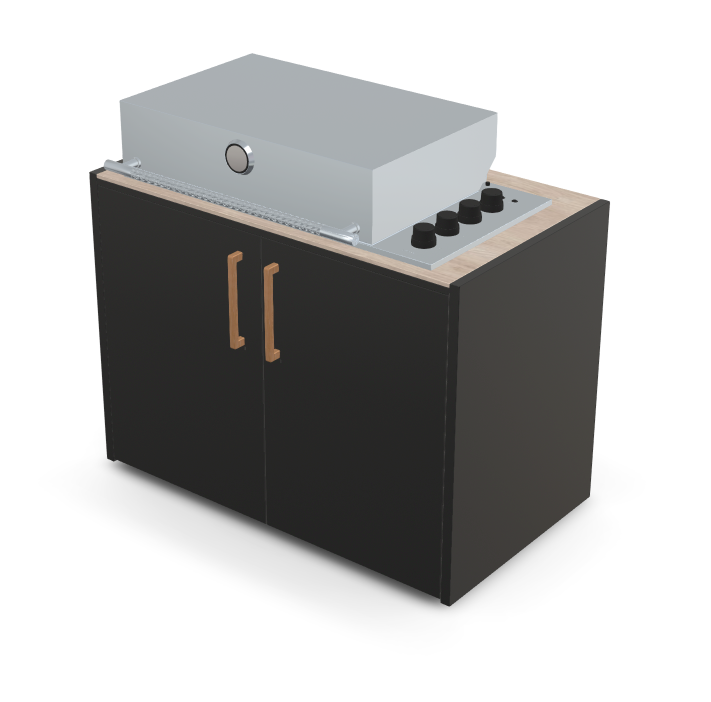 Brabura Box-Q 4-Brenner Edelstahl