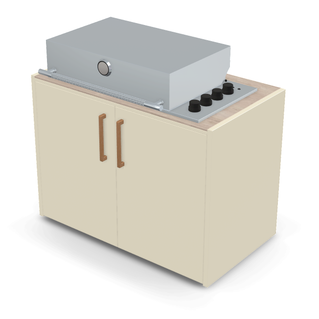 Brabura Box-Q 4-Brenner Edelstahl