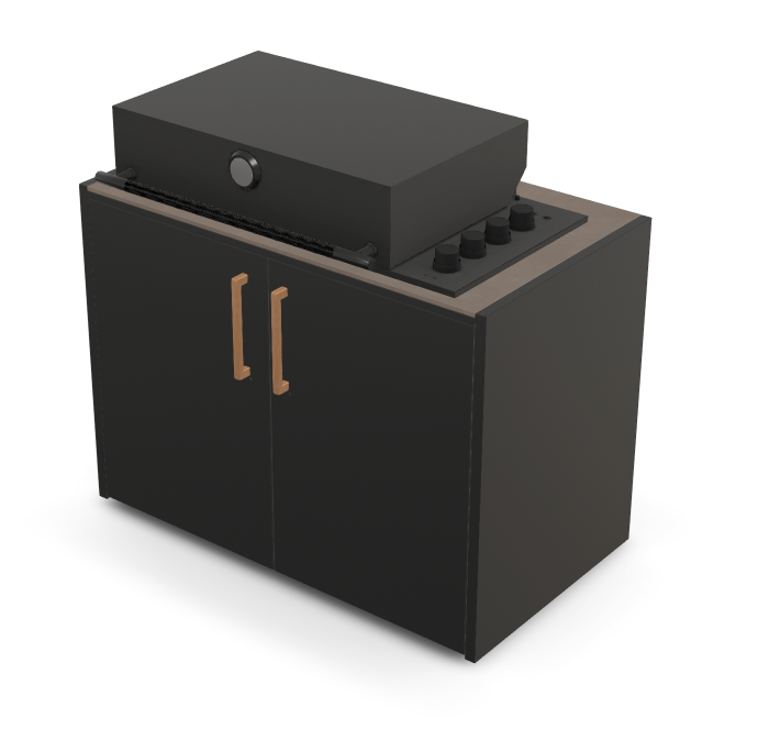 Brabura Box-Q 4-Brenner schwarz | Neuestes Edelstahlmodell