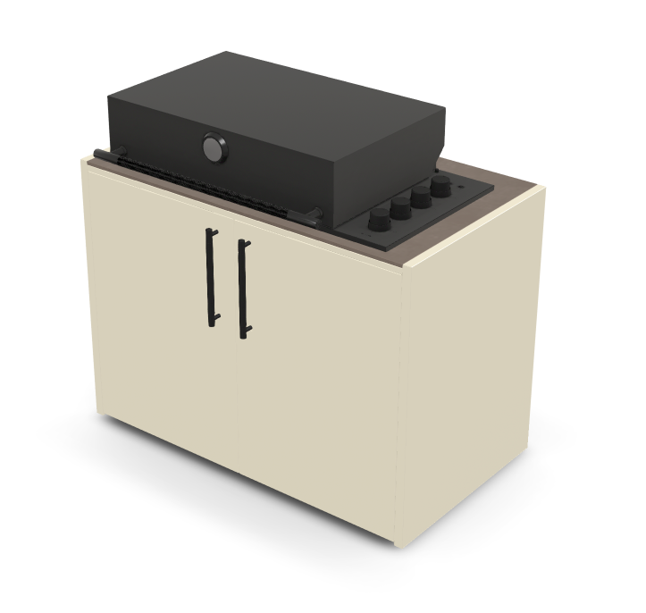 Brabura Box-Q 4-Brenner schwarz | Neuestes Edelstahlmodell