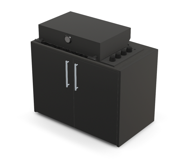 Brabura Box-Q 4-Brenner schwarz | Neuestes Edelstahlmodell