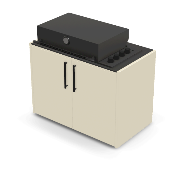 Brabura Box-Q 4-Brenner schwarz | Neuestes Edelstahlmodell