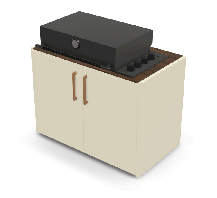 Brabura Box-Q 4-Brenner schwarz | Neuestes Edelstahlmodell