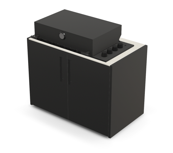 Brabura Box-Q 4-Brenner schwarz | Neuestes Edelstahlmodell