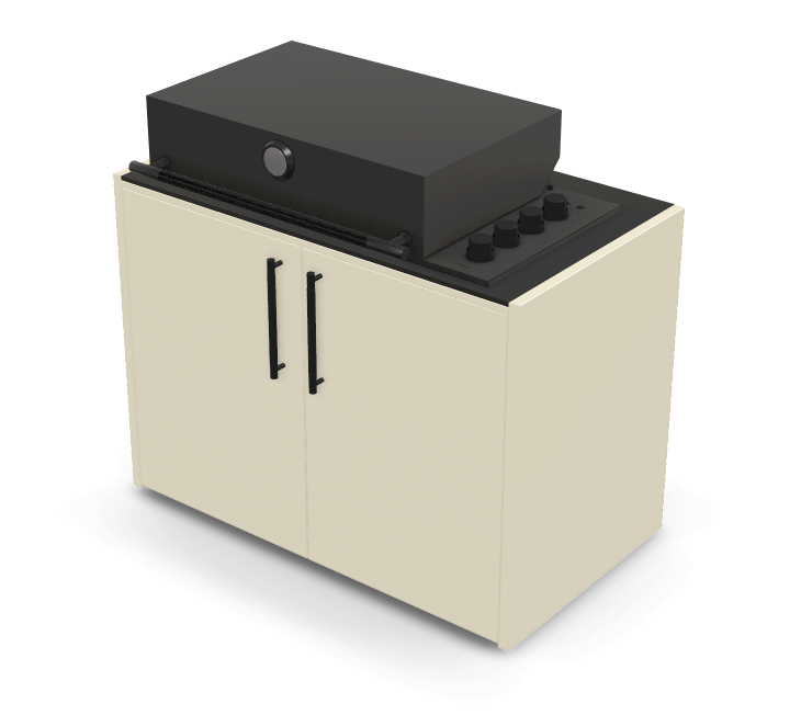 Brabura Box-Q 4-Brenner schwarz | Neuestes Edelstahlmodell