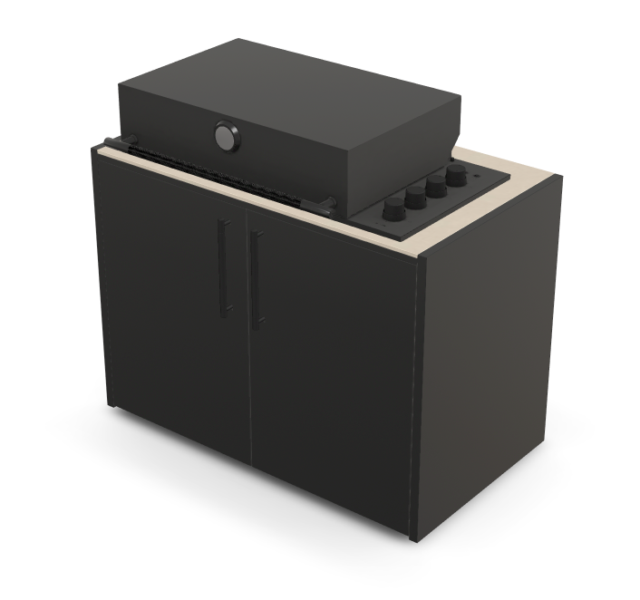 Brabura Box-Q 4-Brenner schwarz | Neuestes Edelstahlmodell