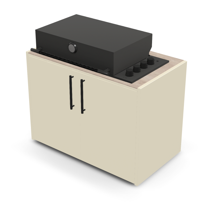 Brabura Box-Q 4-Brenner schwarz | Neuestes Edelstahlmodell