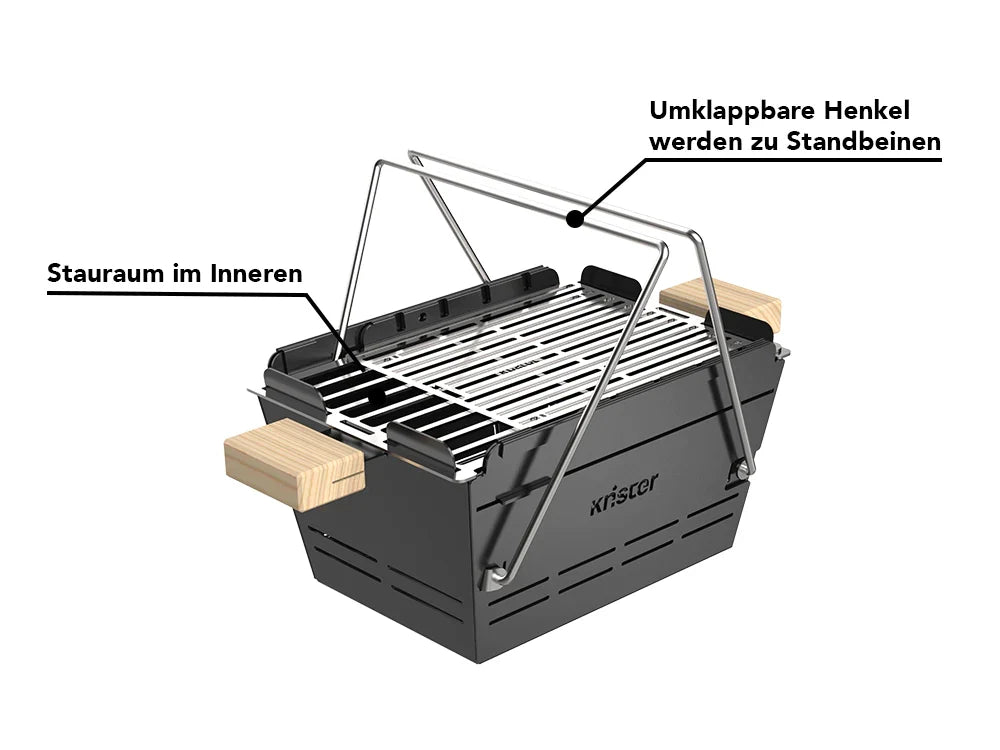 Produktbild Knister Grill Original Campinggrill zusammengefaltet