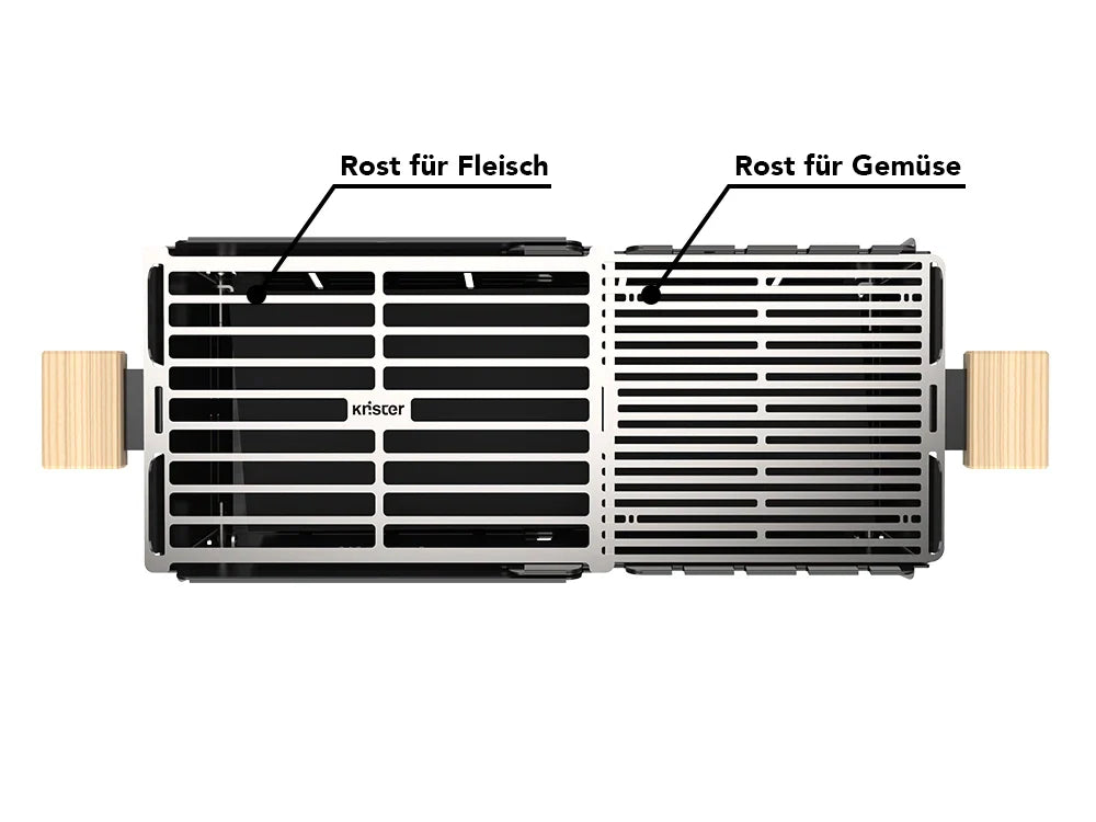 Draufsicht Produktbild Knister Grill Original Campinggrill