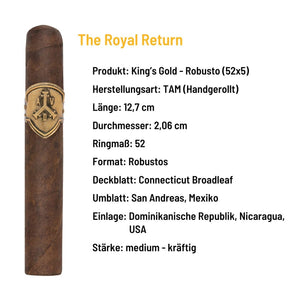 ADV & McKay - The Royal Return King's Gold Robusto - Grillstar.deADV & McKay - The Royal Return King's Gold RobustoADV & McKayGrillstar.de100163800170600522