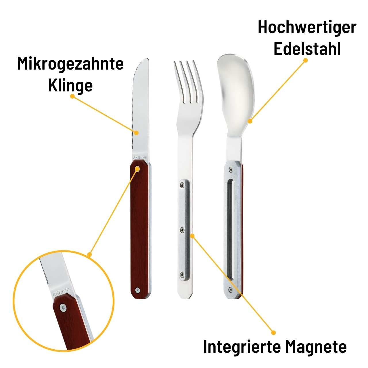 Akinod Besteck, 12H34 Korallenholz