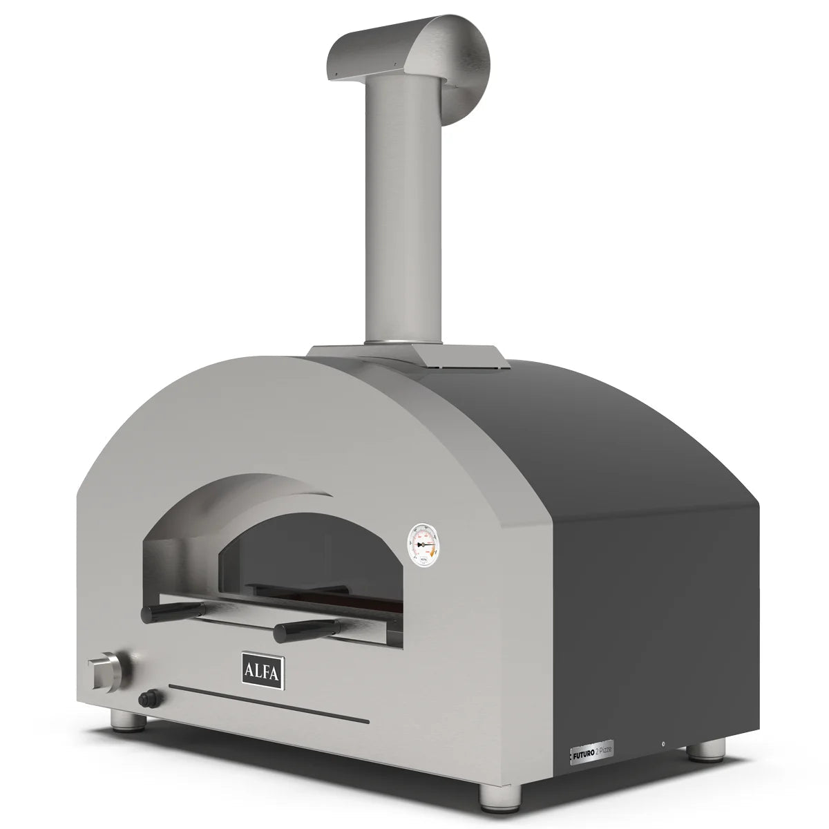 Alfa Forni Futuro 2 Pizze, Gas/Hybrid, Silber Schwarz - Grillstar.deAlfa Forni Futuro 2 Pizze, Gas/Hybrid, Silber SchwarzPizzaofenAlfa ForniGrillstar.de