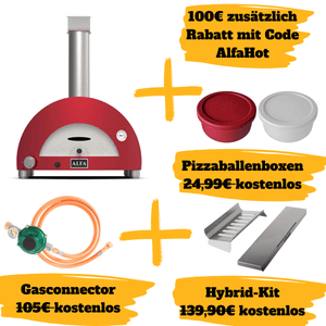 Alfa Forni Moderno 1 Pizze, Gas/Hybrid, Rot SPARBUNDLE - Grillstar.deAlfa Forni Moderno 1 Pizze, Gas/Hybrid, Rot SPARBUNDLEAlfa ForniGrillstar.de