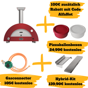 Alfa Forni Moderno 2 Pizze, Gas/Hybrid, Rot SPARBUNDLE - Grillstar.deAlfa Forni Moderno 2 Pizze, Gas/Hybrid, Rot SPARBUNDLEAlfa ForniGrillstar.de