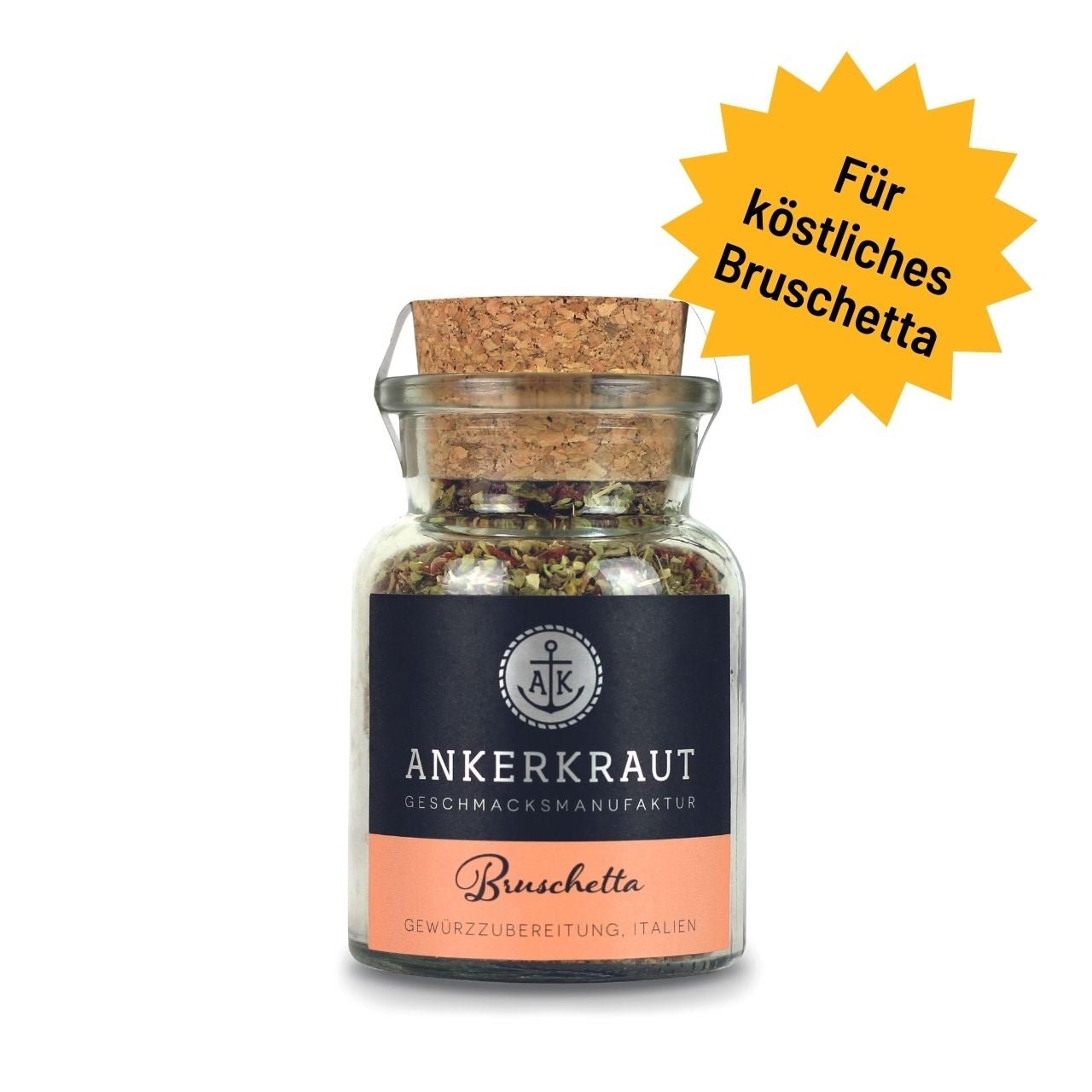 Ankerkraut Bruschetta, 55g Korkenglas - Grillstar.deAnkerkraut Bruschetta, 55g KorkenglasAnkerkrautGrillstar.de42603478902694260347890269