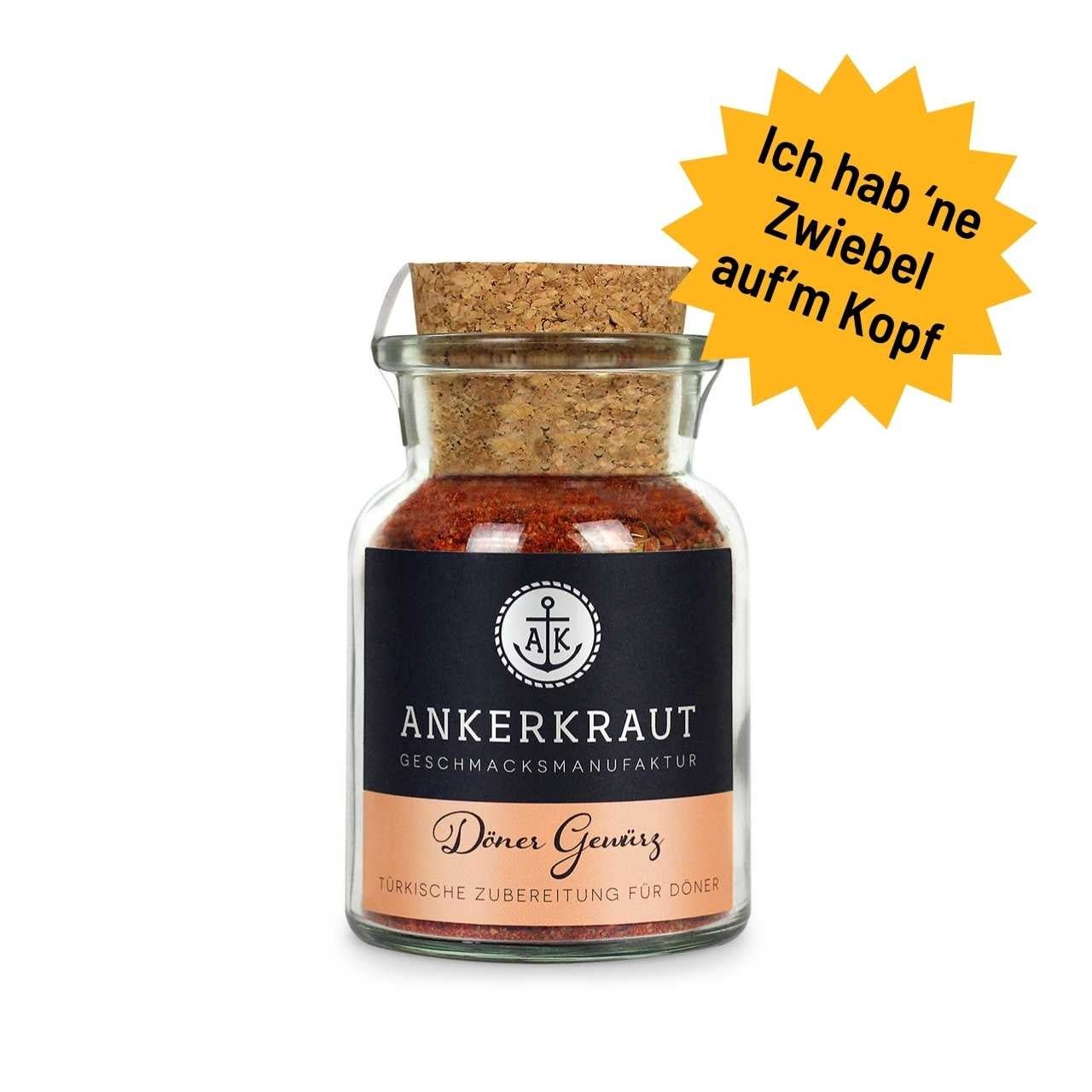 Ankerkraut Döner Gewürz, 90g Korkenglas - Grillstar.deAnkerkraut Döner Gewürz, 90g KorkenglasAnkerkrautGrillstar.de42603478963224260347896322