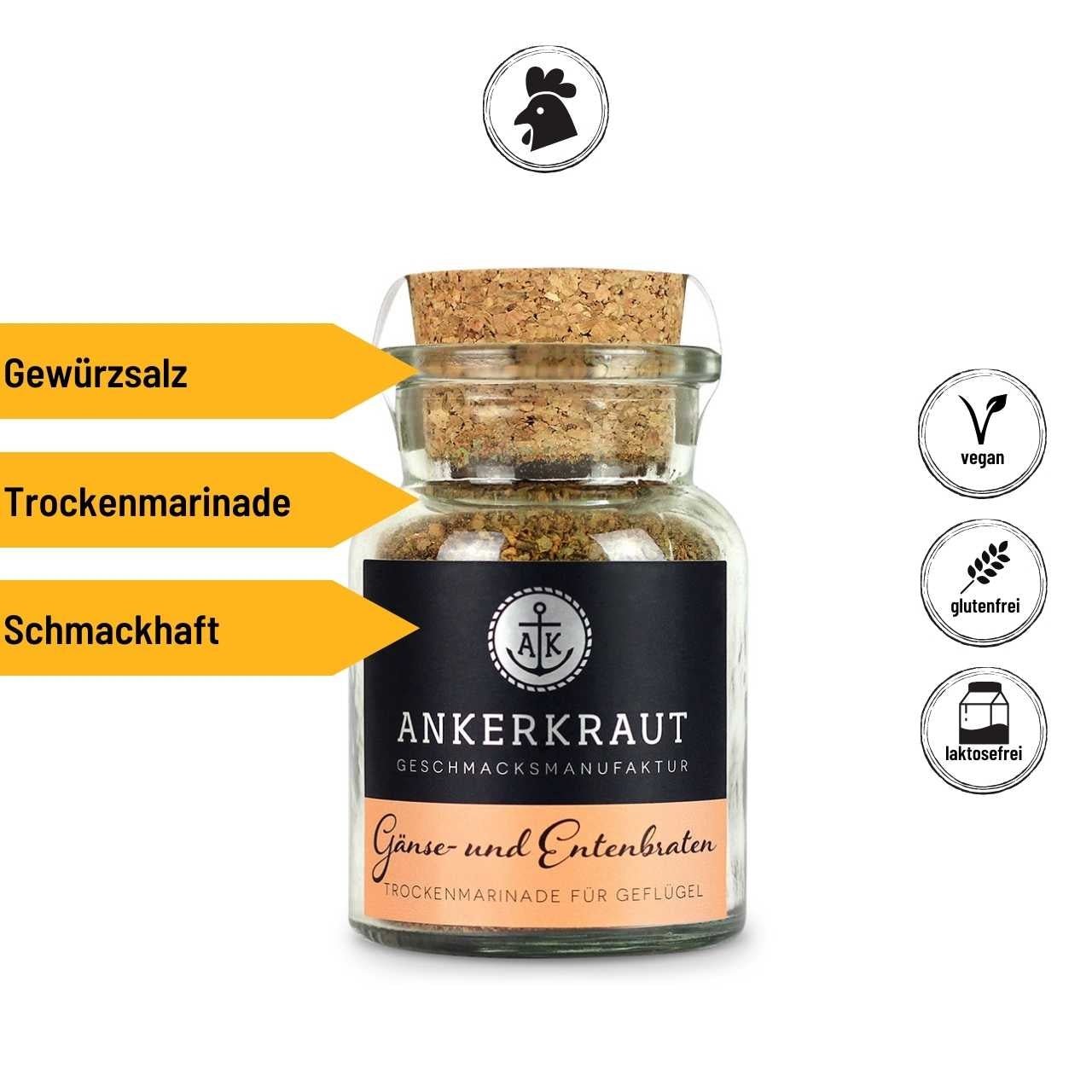 Ankerkraut Gänse - & Entenbraten, 95g Korkenglas - Grillstar.deAnkerkraut Gänse - & Entenbraten, 95g KorkenglasAnkerkrautGrillstar.de42603478938574260347893857