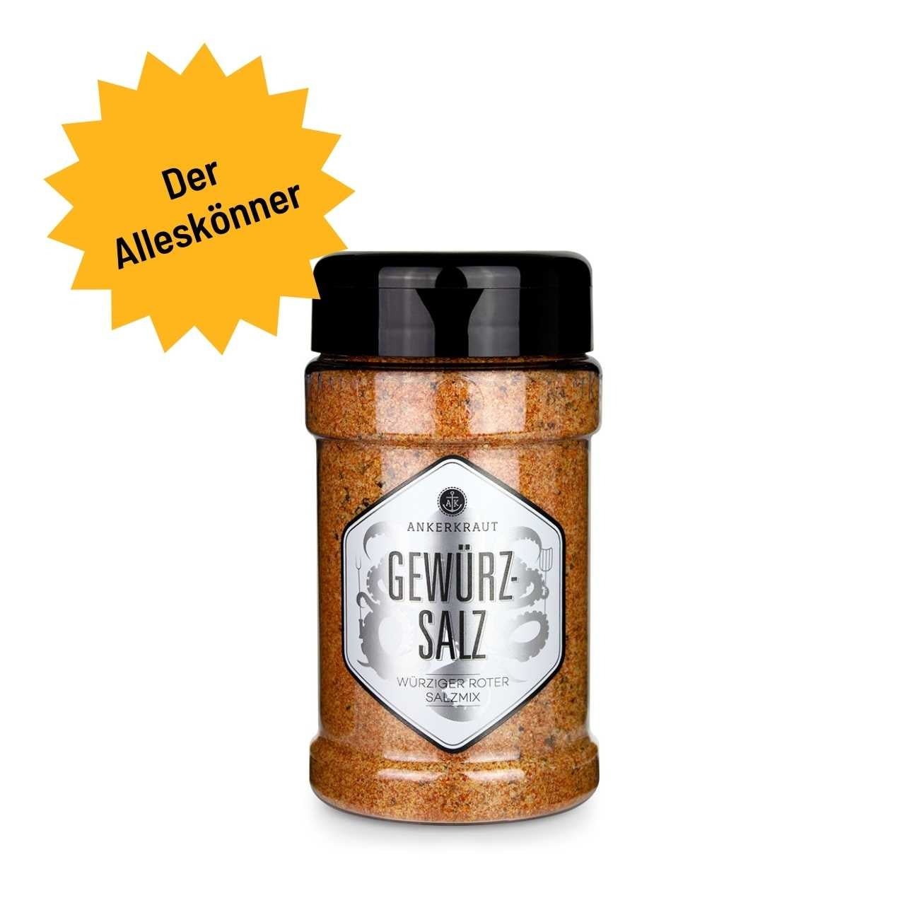 Ankerkraut Gewürzsalz, 270g Streuer - Grillstar.deAnkerkraut Gewürzsalz, 270g StreuerAnkerkrautGrillstar.de42603478948474260347894847