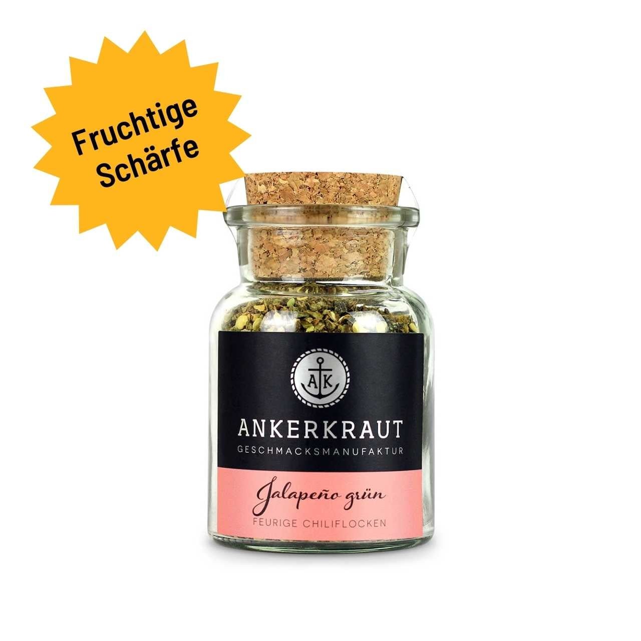 Ankerkraut grüne Jalapeño, 45g Korkenglas - Grillstar.deAnkerkraut grüne Jalapeño, 45g KorkenglasAnkerkrautGrillstar.de42603478900784260347890078