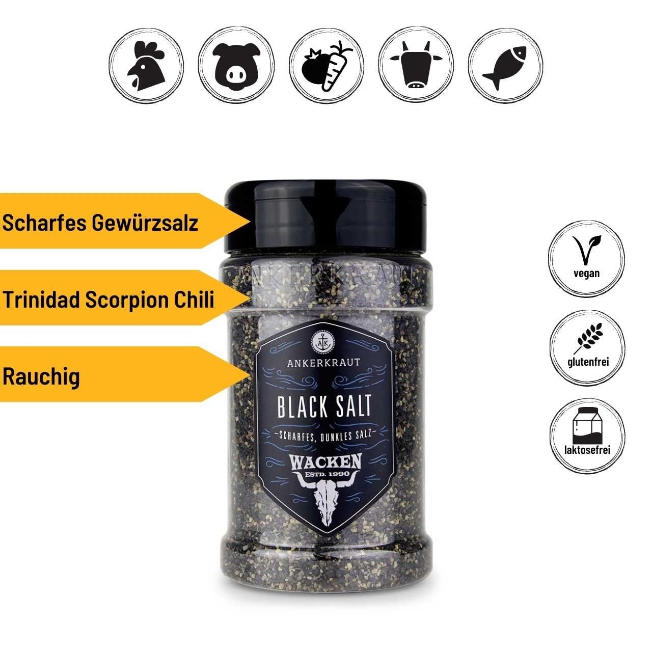 Ankerkraut Hot Black Salt, 280g Streuer - Grillstar.deAnkerkraut Hot Black Salt, 280g StreuerAnkerkrautGrillstar.de40629880081914062988008191