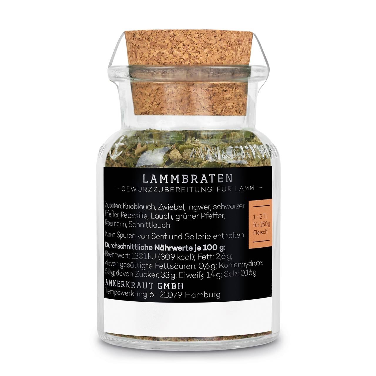 Ankerkraut Lammbraten, 60g Korkenglas - Grillstar.deAnkerkraut Lammbraten, 60g KorkenglasAnkerkrautGrillstar.de40629880116894062988011689