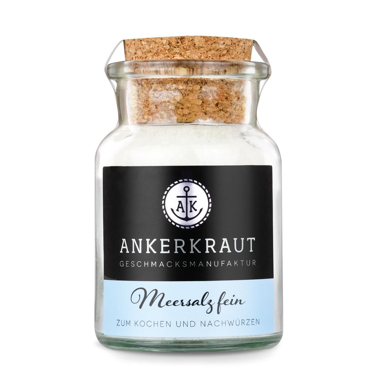 Ankerkraut Meersalz - fein, 120g Korkenglas - Grillstar.deAnkerkraut Meersalz - fein, 120g KorkenglasAnkerkrautGrillstar.de42603478943354260347894335