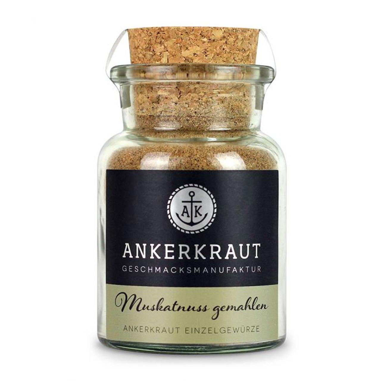 Ankerkraut Muskatnuss - gemahlen, 65g Korkenglas - Grillstar.deAnkerkraut Muskatnuss - gemahlen, 65g KorkenglasAnkerkrautGrillstar.de42603478910204260347891020