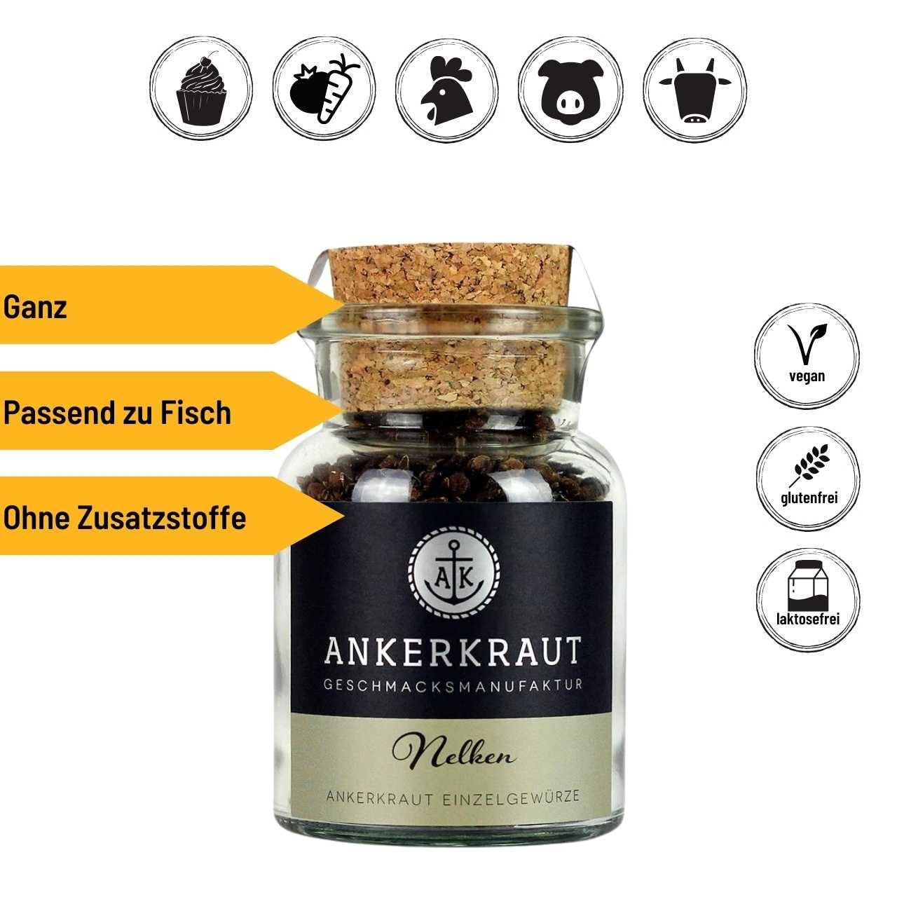 Ankerkraut Nelken, 55g Korkenglas - Grillstar.deAnkerkraut Nelken, 55g KorkenglasAnkerkrautGrillstar.de42603478910444260347891044