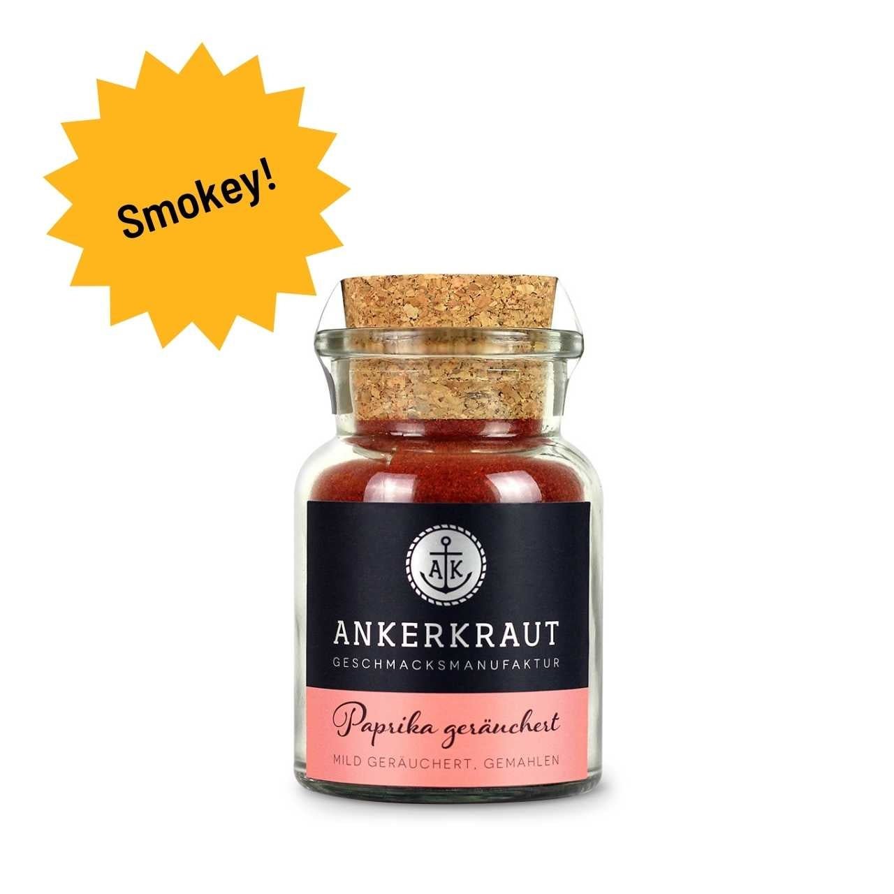 Ankerkraut Paprika geräuchert, 80g Korkenglas - Grillstar.deAnkerkraut Paprika geräuchert, 80g KorkenglasAnkerkrautGrillstar.de42603478928674260347892867