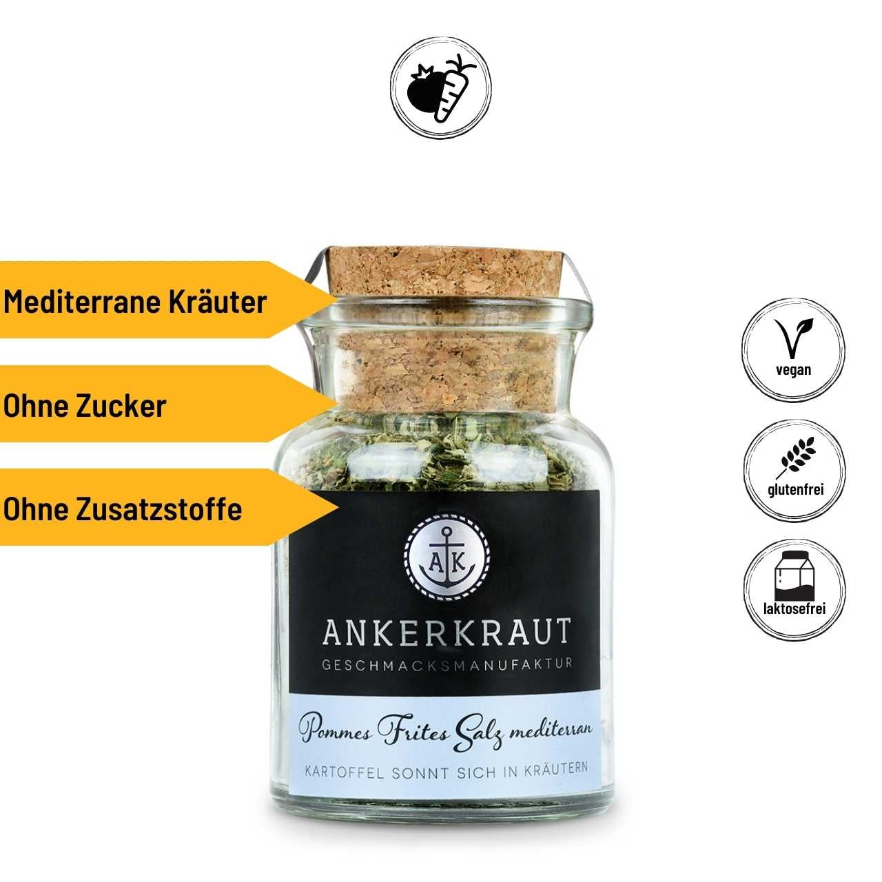 Ankerkraut Pommes Frites Salz Mediterran