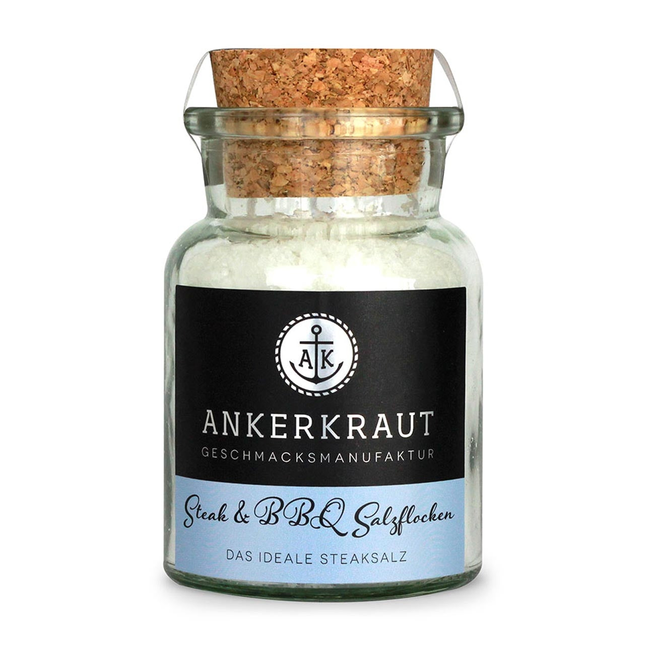 Ankerkraut Steak & BBQ Salzflocken, 80g Korkenglas