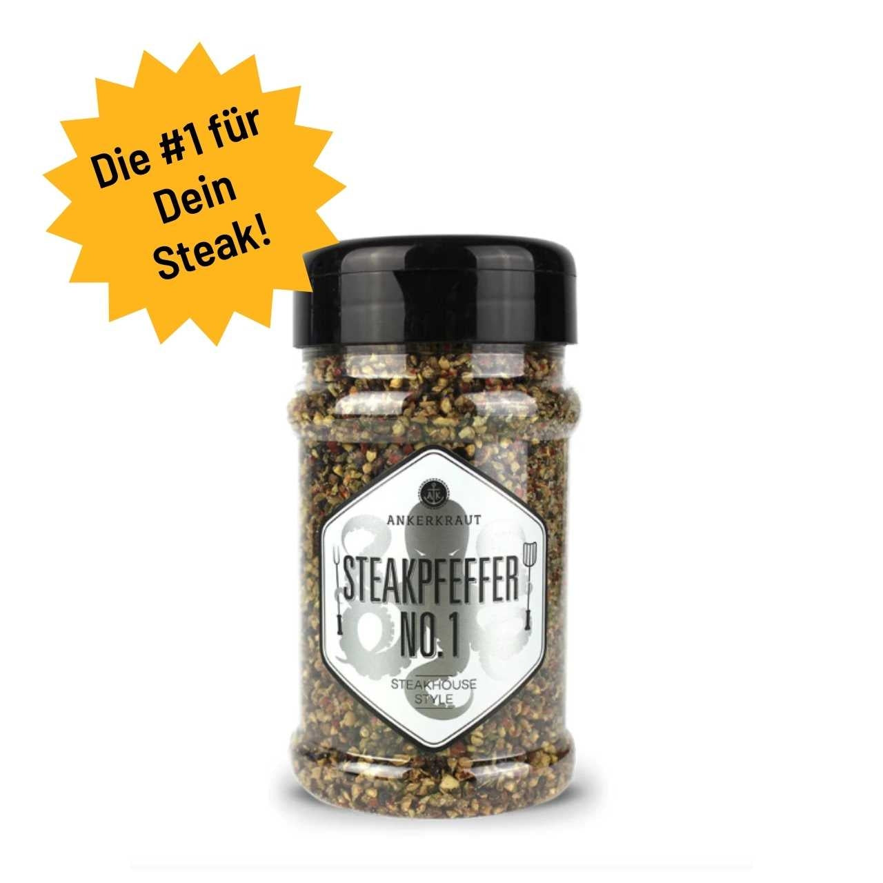 Ankerkraut Steakpfeffer No.1, 180g Streuer