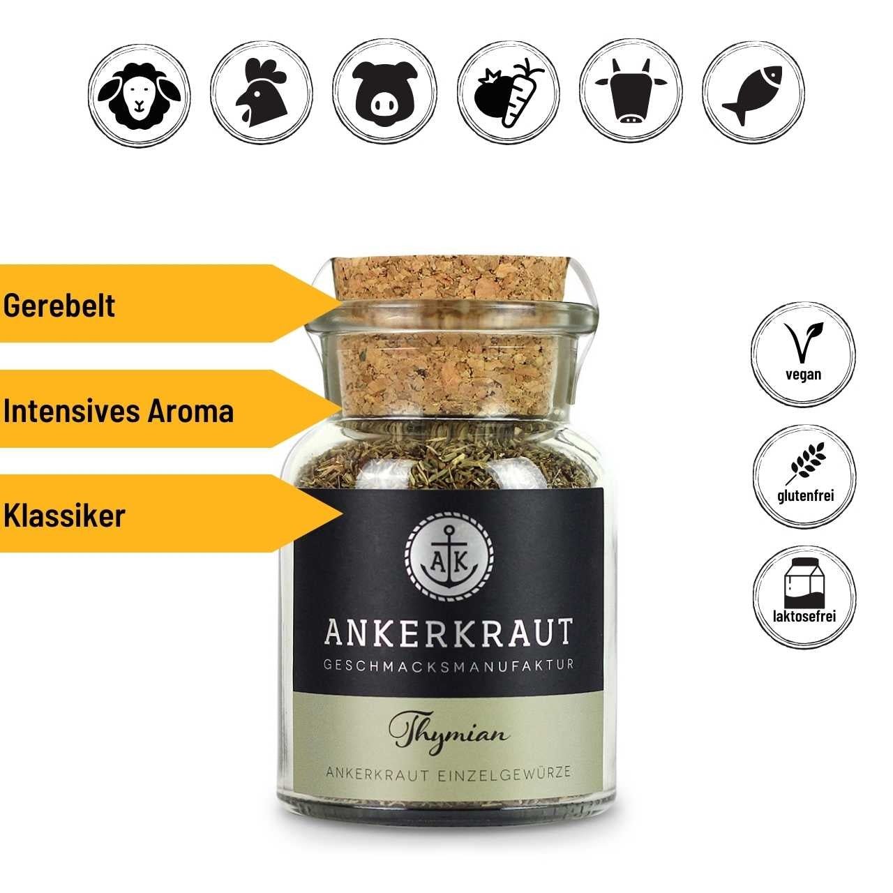 Ankerkraut Thymian, 30g Korkenglas - Grillstar.deAnkerkraut Thymian, 30g KorkenglasAnkerkrautGrillstar.de42603478905284260347890528