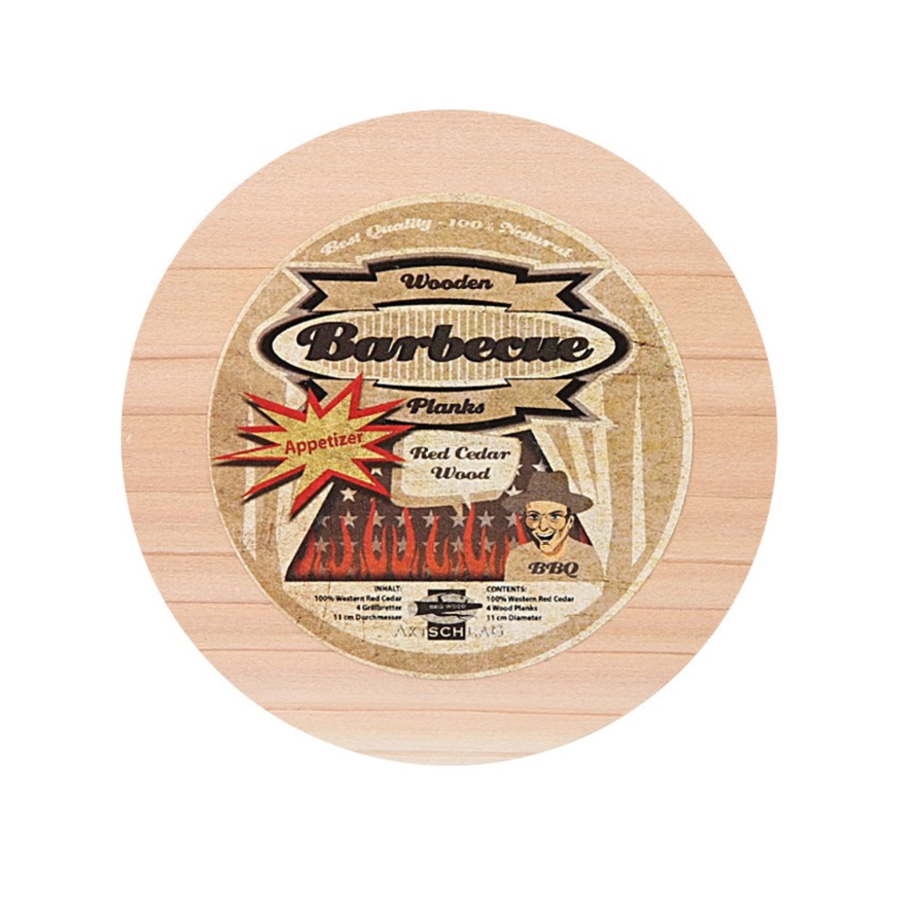 Axtschlag Räucherbretter (Wood Planks) Western Red Cedar Appetizer Plank rund 4er Pack 11cm - Grillstar.deAxtschlag Räucherbretter (Wood Planks) Western Red Cedar Appetizer Plank rund 4er Pack 11cmGrillzubehörAxtschlagGrillstar.de