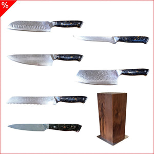 Babossa "Aurum Noir" 6 - teiliges Messerset mit Messerblock - Grillstar.deBabossa "Aurum Noir" 6 - teiliges Messerset mit MesserblockBabossaGrillstar.de