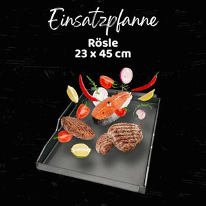 Babossa Einsatzpfanne | Rösle Videro, Allflame & Epicflame | 23 x 45 cm - Grillstar.deBabossa Einsatzpfanne | Rösle Videro, Allflame & Epicflame | 23 x 45 cmBABOSSAGrillstar.de