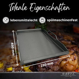 Babossa Einsatzpfanne | Rösle Videro, Allflame & Epicflame | 23 x 45 cm - Grillstar.deBabossa Einsatzpfanne | Rösle Videro, Allflame & Epicflame | 23 x 45 cmBABOSSAGrillstar.de