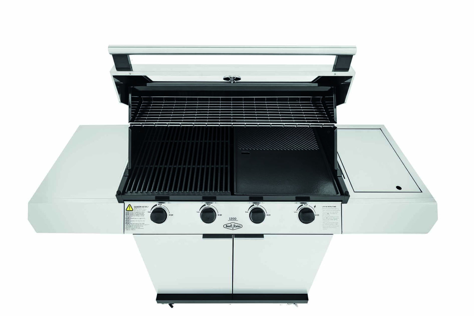 BeefEater 1200S - 4 Brenner Gasgrill - geöffneter Deckel