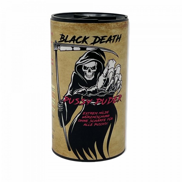 Black Death Pussy Puder, 100g Streuer - Grillstar.deBlack Death Pussy Puder, 100g StreuerBlack DeathGrillstar.debl666111014260769221252