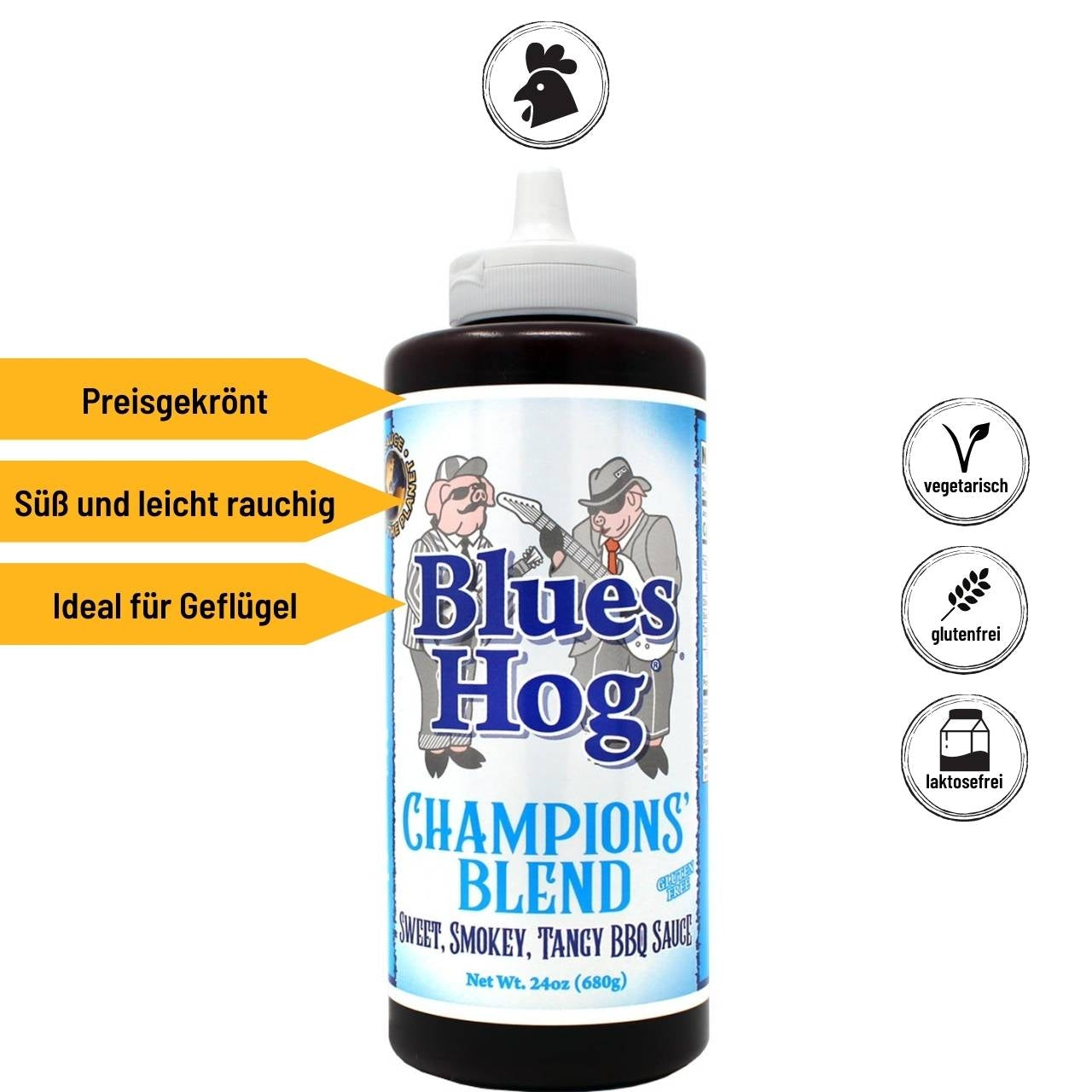 Blues Hog Champions' Blend, Squeeze Flasche