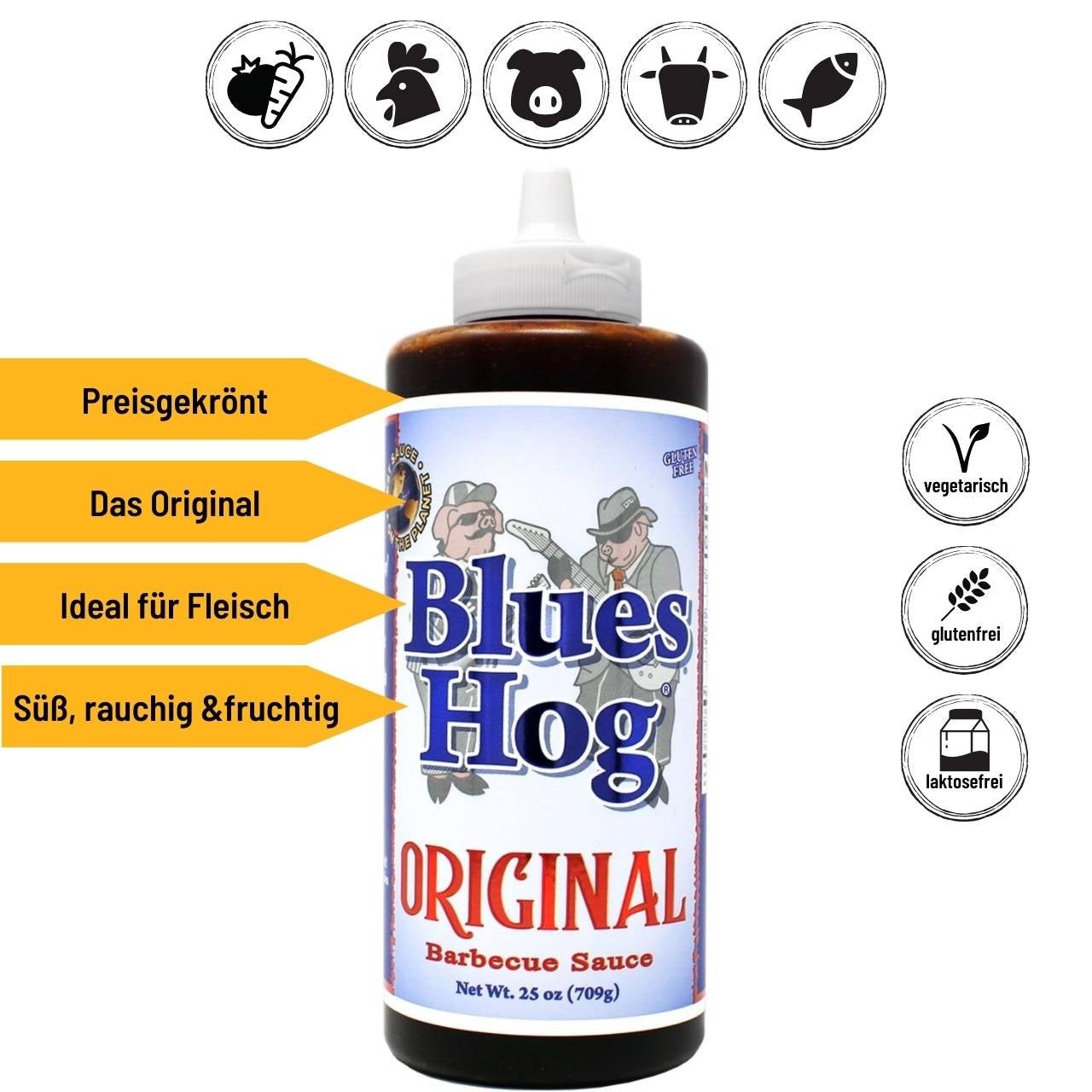 Blues Hog Original BBQ Sauce, Squeeze Flasche - Grillstar.deBlues Hog Original BBQ Sauce, Squeeze FlascheBlues HogGrillstar.deBH1302740665591000947