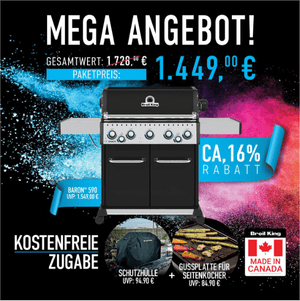 Broil King Baron 590 Bundle inkl. Seitenbrenner Gussplatte & Abdeckhaube - Grillstar.deBroil King Baron 590 Bundle inkl. Seitenbrenner Gussplatte & AbdeckhaubeGrillbundleBroil KingGrillstar.de