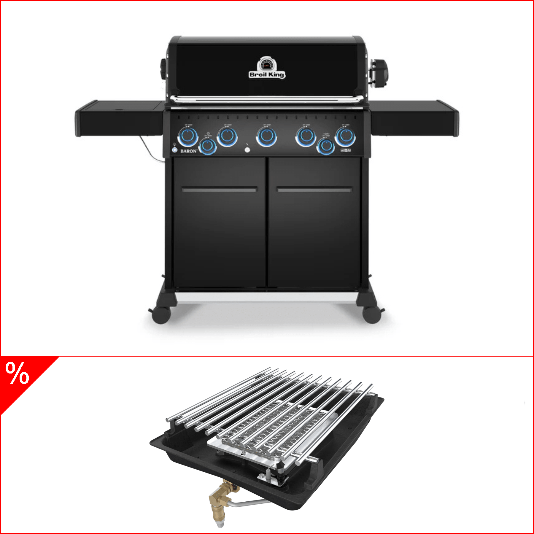 Broil King Baron 590 X Shadow Gasgrill (2026) inkl. Drehspieß & Infrarotbrenner - Grillstar.deBroil King Baron 590 X Shadow Gasgrill (2026) inkl. Drehspieß & InfrarotbrennerGrillBroil KingGrillstar.de