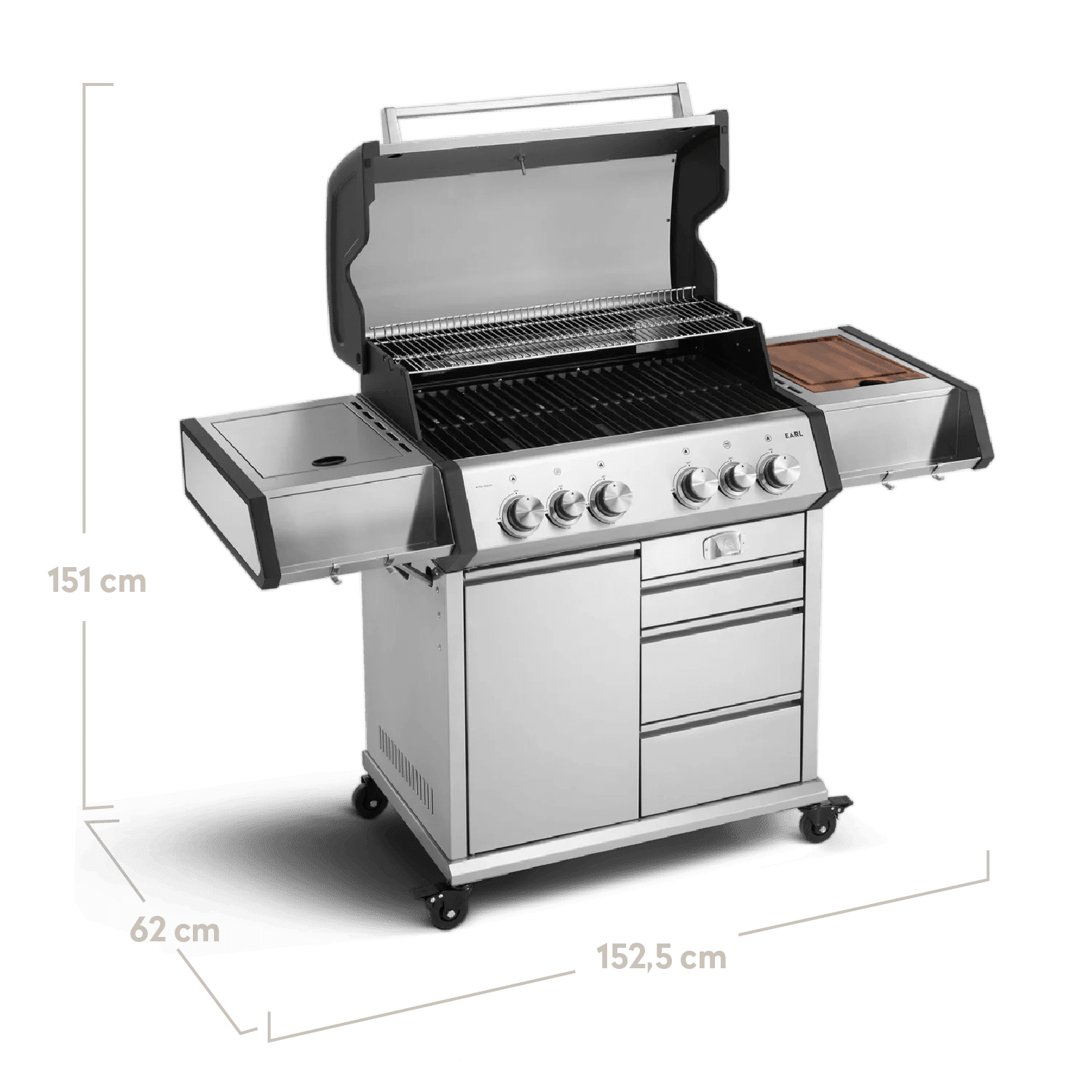 Burnhard Big EARL Premium - Gasgrill 4 - Brenner Edelstahl mit Edelstahlrost - Grillstar.deBurnhard Big EARL Premium - Gasgrill 4 - Brenner Edelstahl mit EdelstahlrostGrillBurnhardGrillstar.de