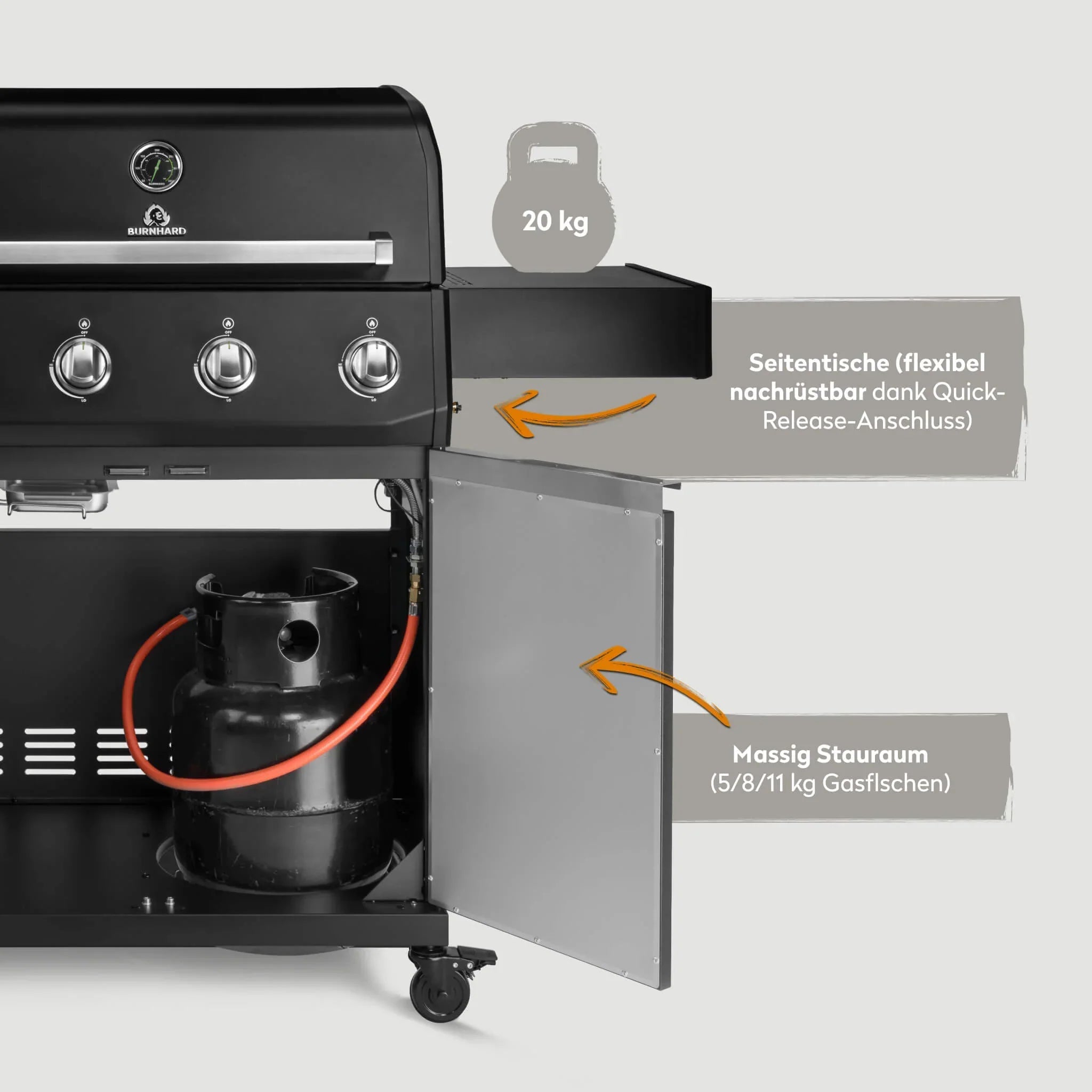 Burnhard Big FRED Base Gasgrill 4 - Brenner Basic mit Gusseisenrost Series 4 - Grillstar.deBurnhard Big FRED Base Gasgrill 4 - Brenner Basic mit Gusseisenrost Series 4BurnhardGrillstar.de