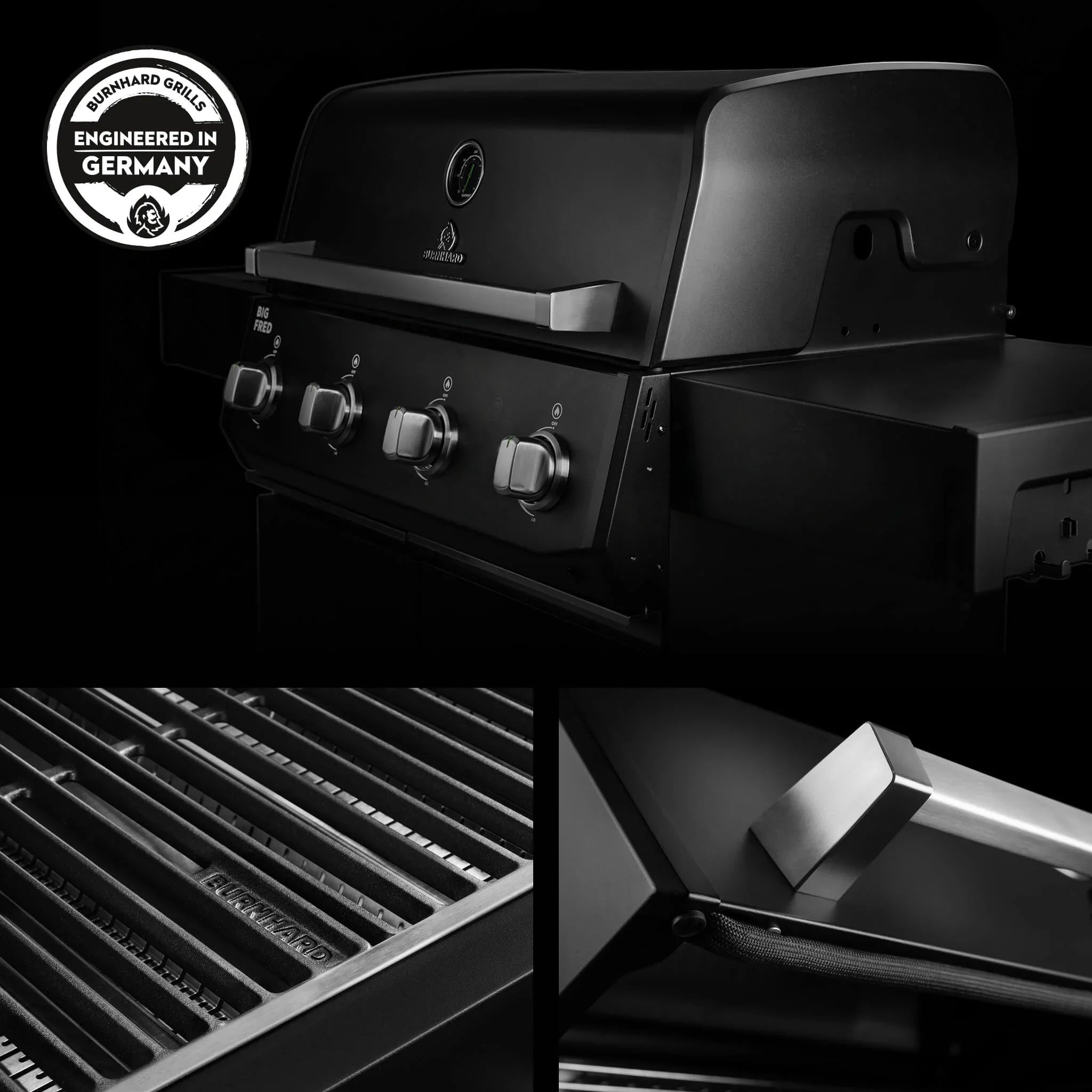 Burnhard Big FRED Base Gasgrill 4 - Brenner Basic mit Gusseisenrost Series 4 - Grillstar.deBurnhard Big FRED Base Gasgrill 4 - Brenner Basic mit Gusseisenrost Series 4BurnhardGrillstar.de