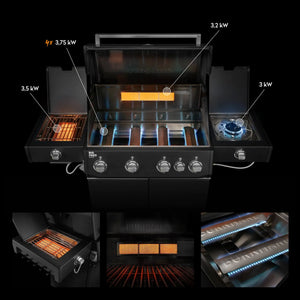 Burnhard Big FRED Deluxe+ Gasgrill Black Edition 4 - Brenner mit Edelstahlrost Series 4 - Grillstar.deBurnhard Big FRED Deluxe+ Gasgrill Black Edition 4 - Brenner mit Edelstahlrost Series 4BurnhardGrillstar.de